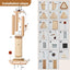 Poste rascador gato 34pulg sisal natural con juguetes interactivos