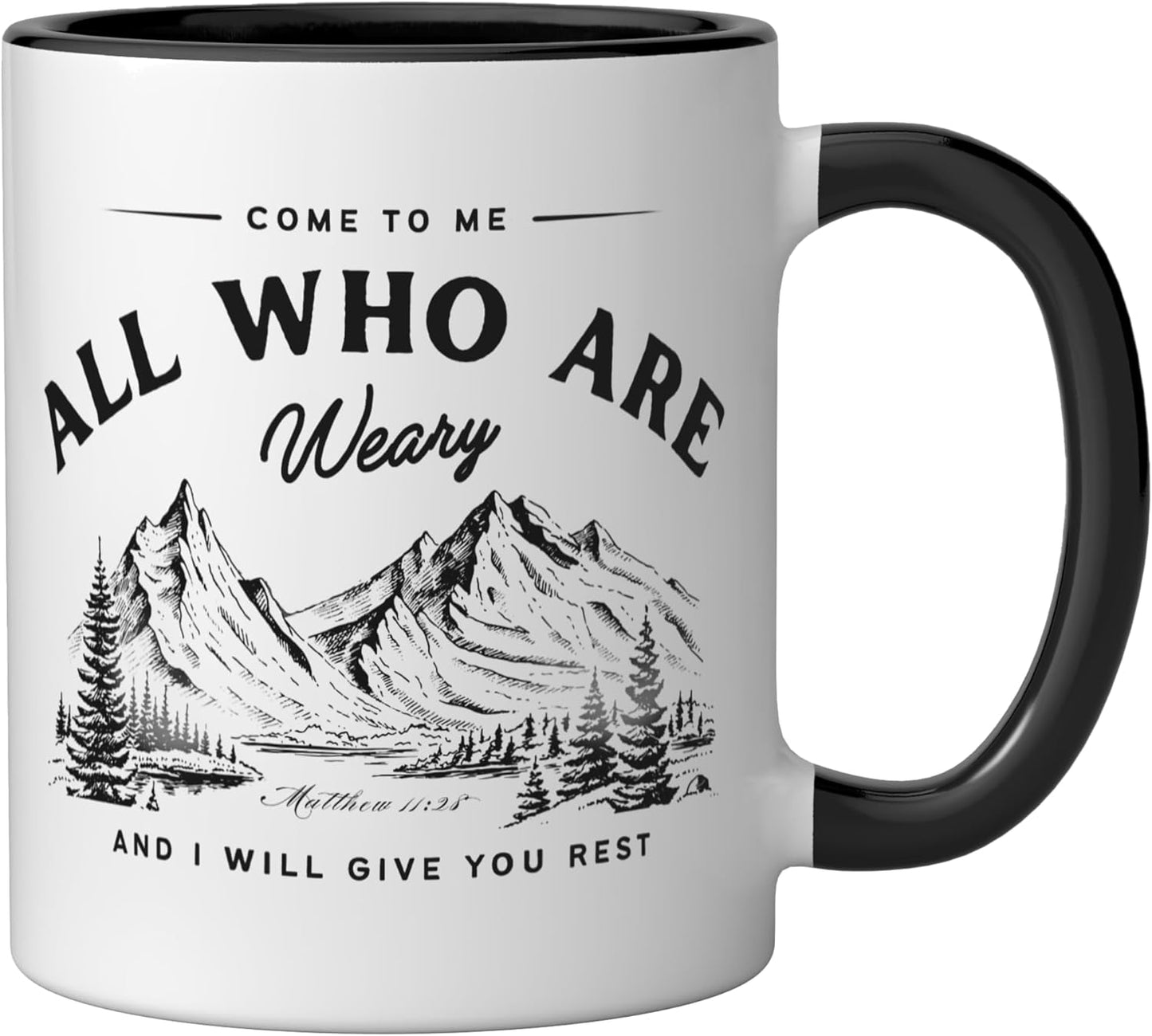 Taza cerámica para descansar negro/blanco