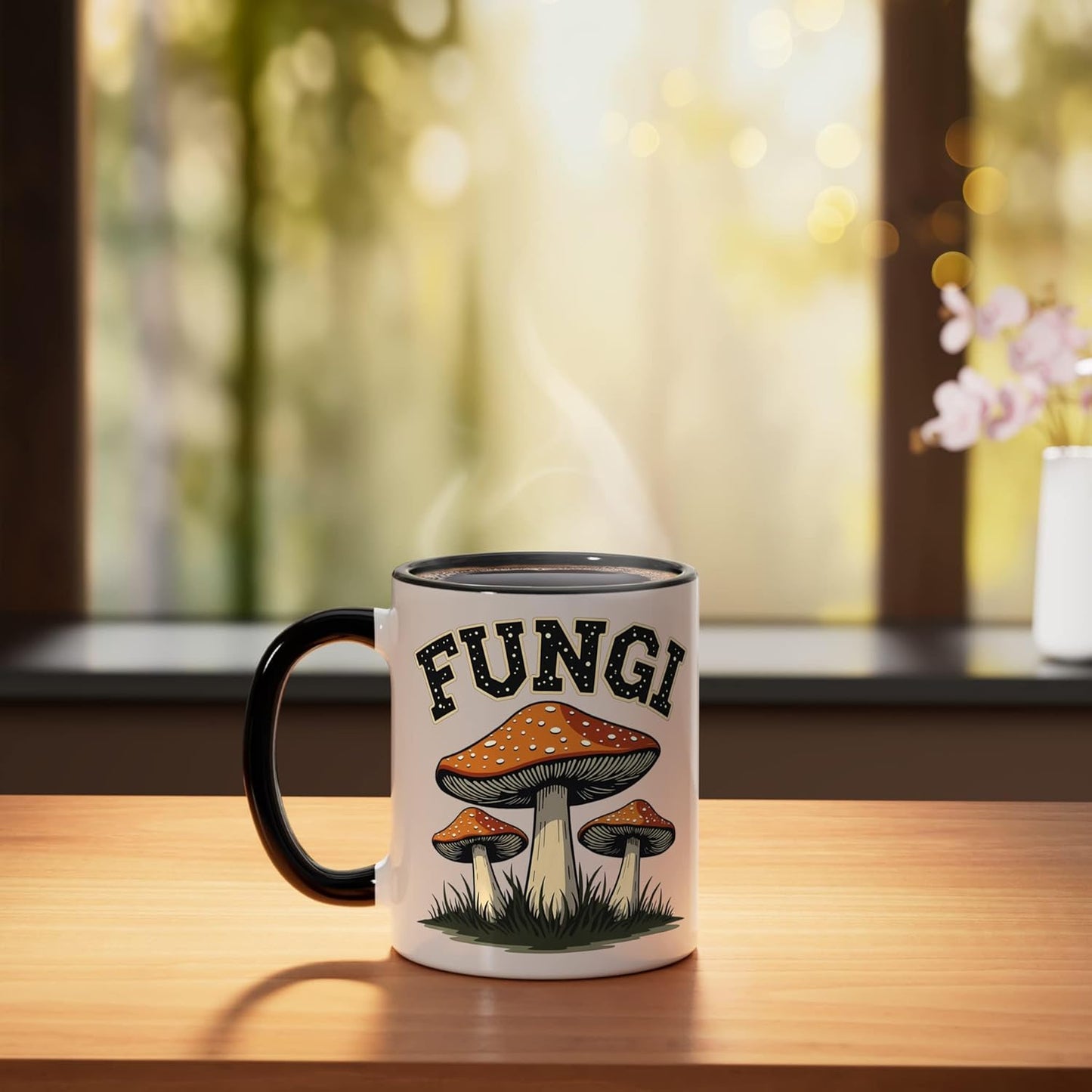 Taza cerámica para recolección de hongos morelos negro/blanco