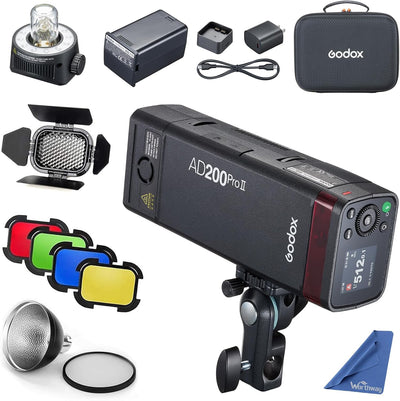 Flash AD200Pro II con puerta granero BD-07 y reflector AD-S2