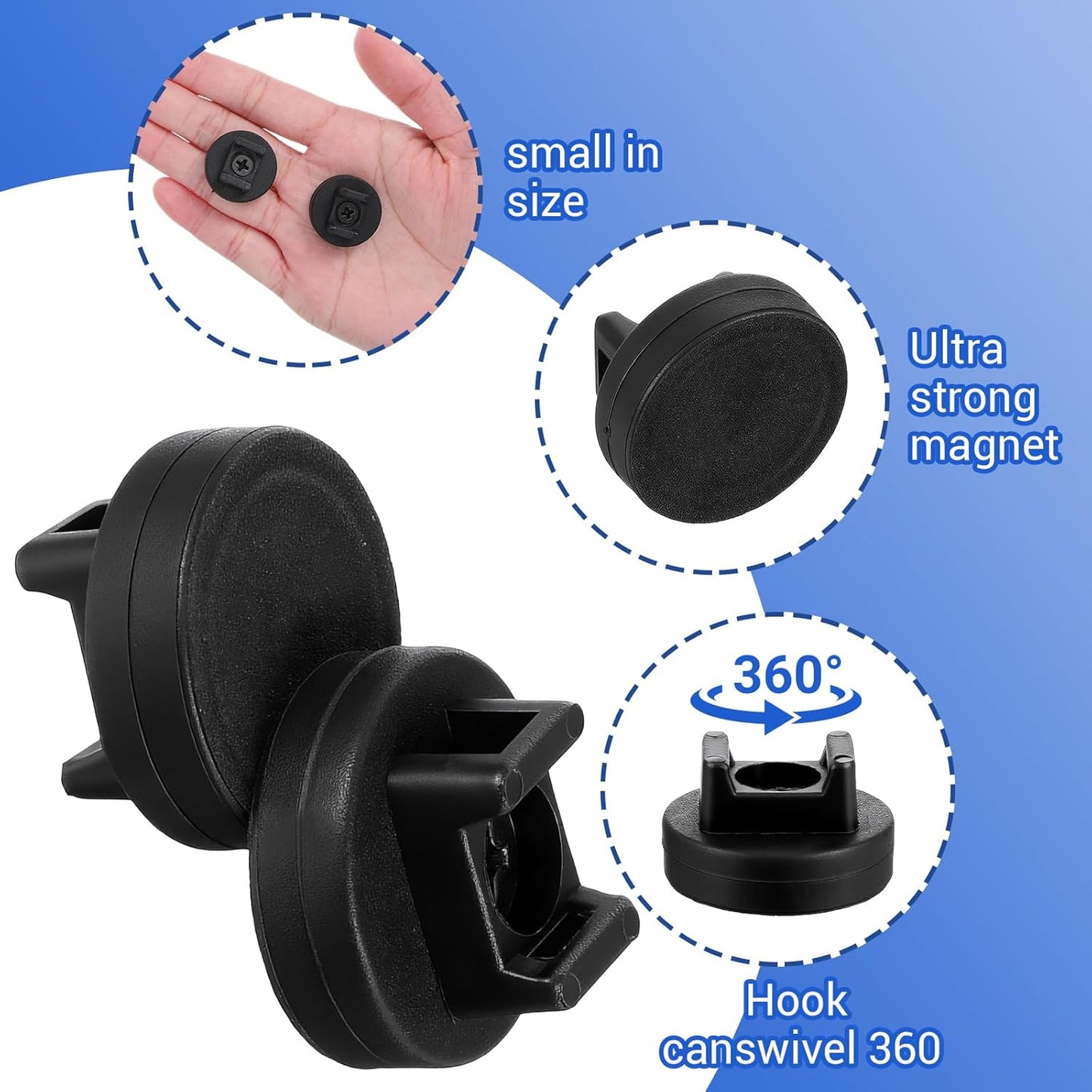 Soportes magnéticos nylon para cables 0.78pulg