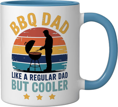 Taza Cerámica BBQ Padre Hombre Frío Azul Blanco