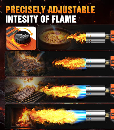 Antorcha propano llama ajustable para cocina barbacoa naranja
