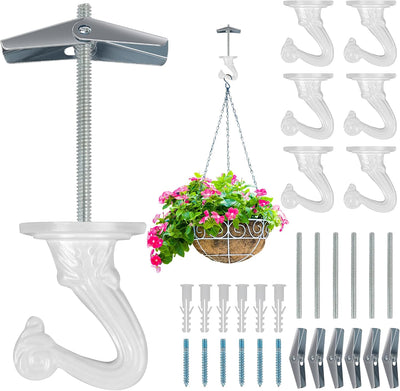 6 Pzas Gancho Metal para Plantas Luces Colgantes