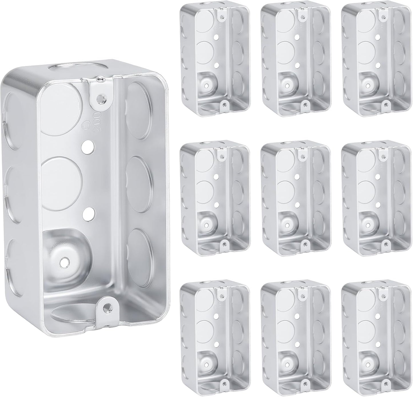 Cajas conexiones eléctricas 4x2 pack 10 acero 10.5pulg