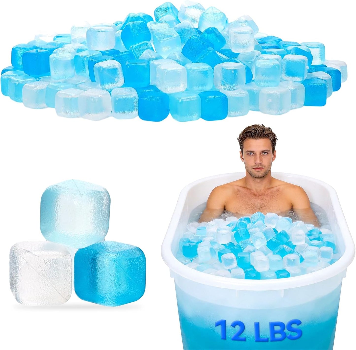 Cubos hielo reutilizables 12lb sin BPA para bares y atletas