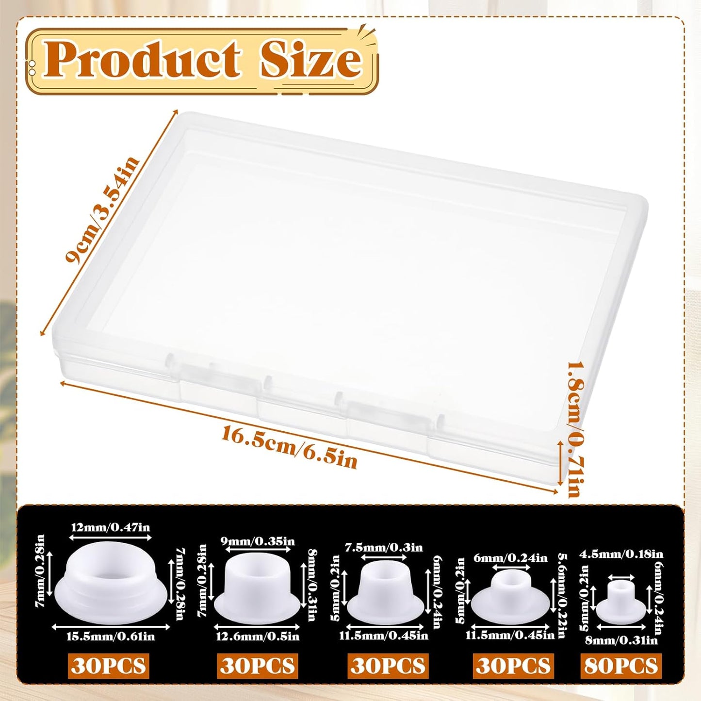 Tapones plástico blanco para agujeros de rosca y estantes