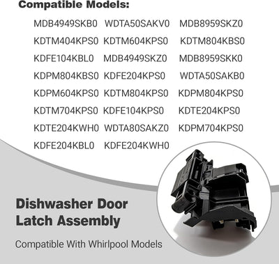 Conjunto pestillo puerta lavavajillas comp Whirlp
