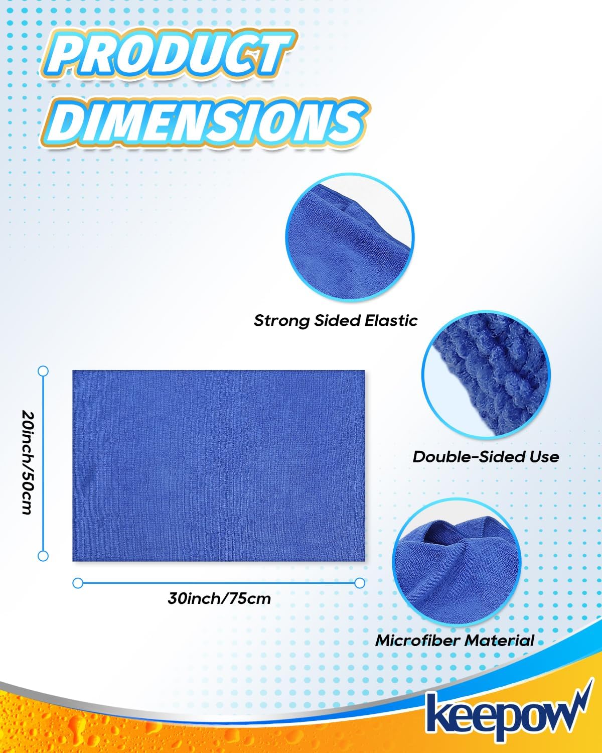 6 Paños Microfibra 30x20pulg Absorbente Sin Pelusa Verde Azul Gris