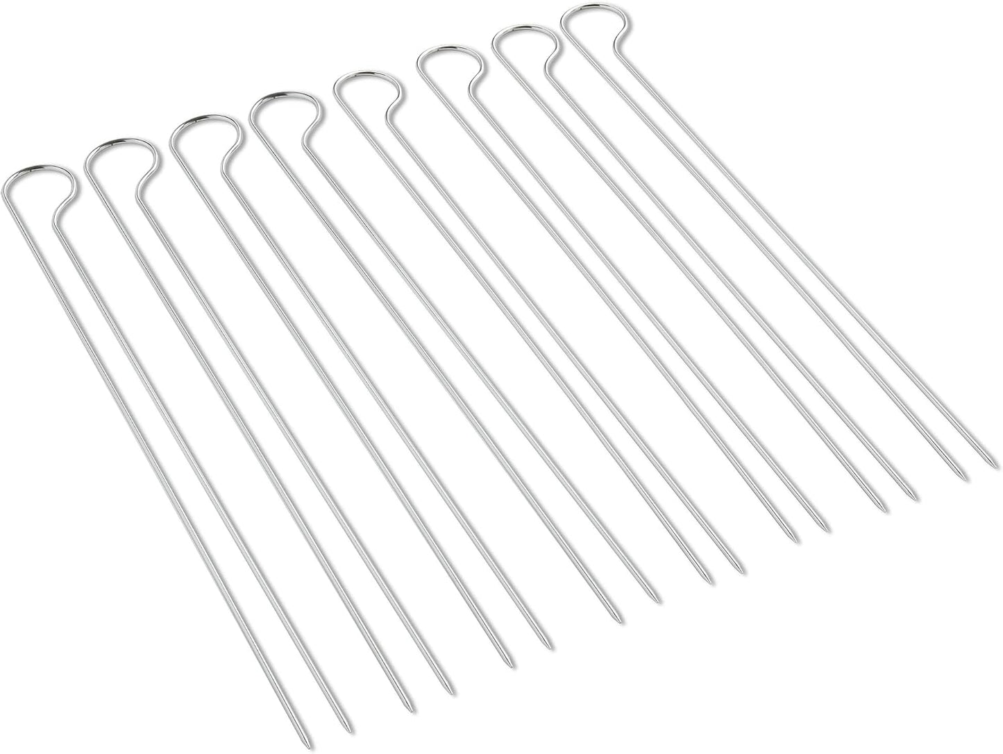 Juego 8 Pzas Brochetas Acero Inox Doble Punta