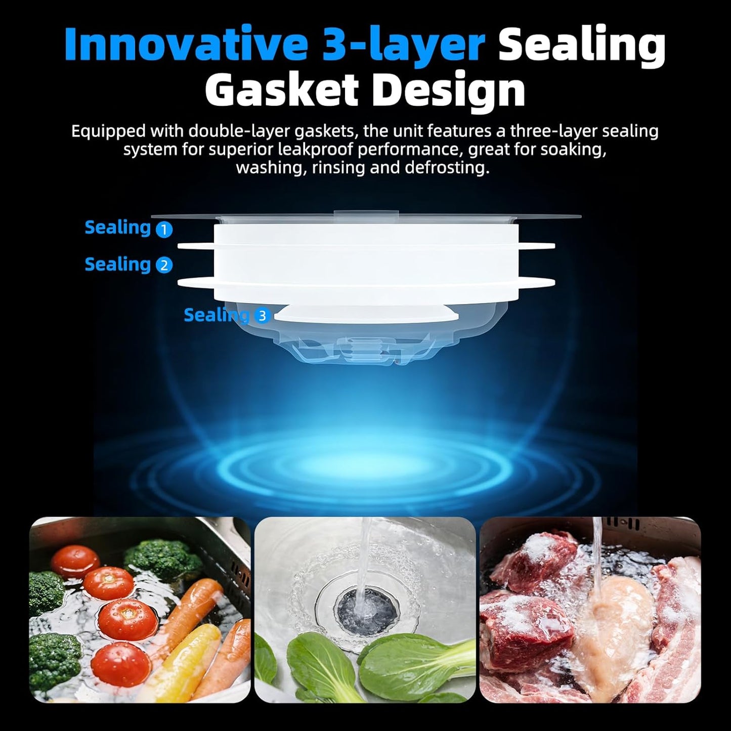 Colador drenaje fregadero 3en1 acero inox con tapón