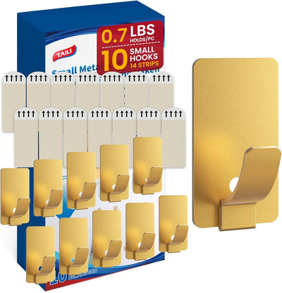 Ganchos adhesivos acero inox 10 pzas para pared pintada