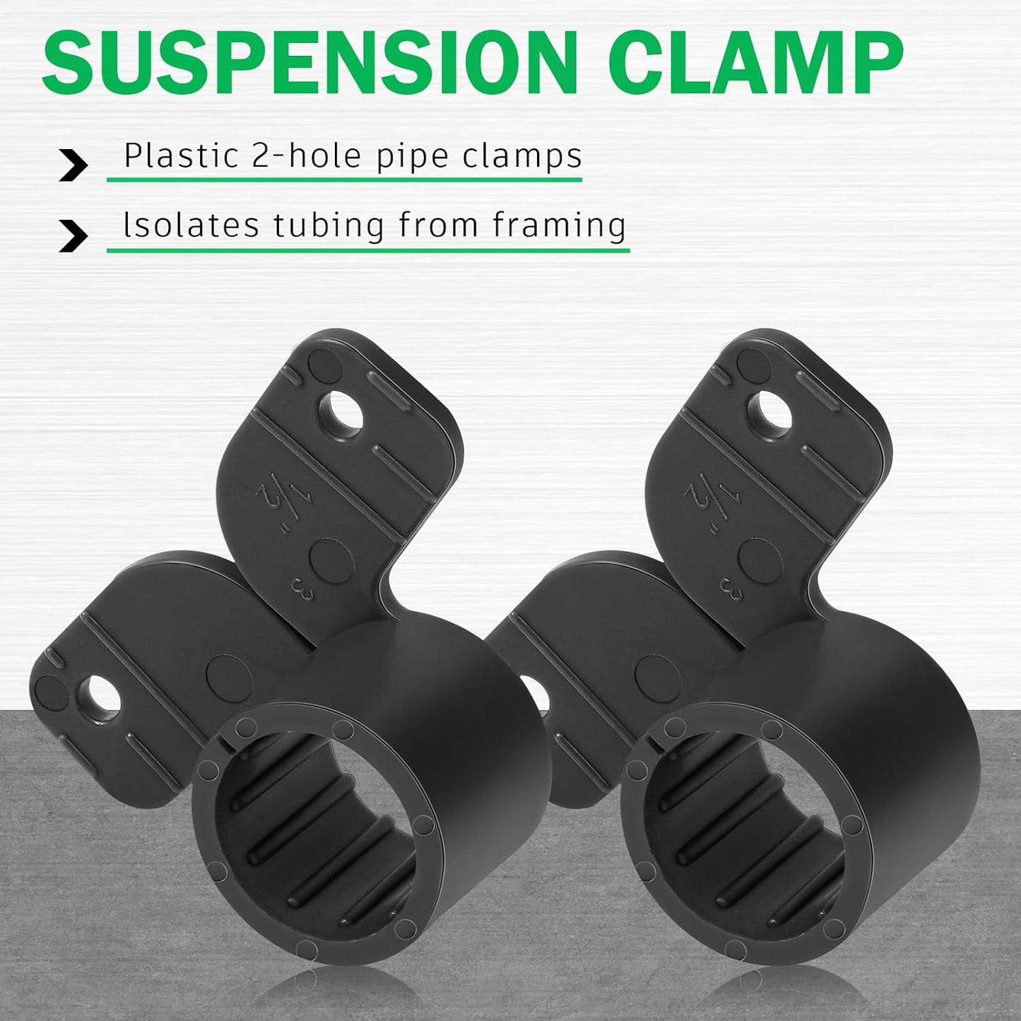 200 Abrazaderas Tubo Pex 1/2pulg para Pex Cobre Cpvc Negro