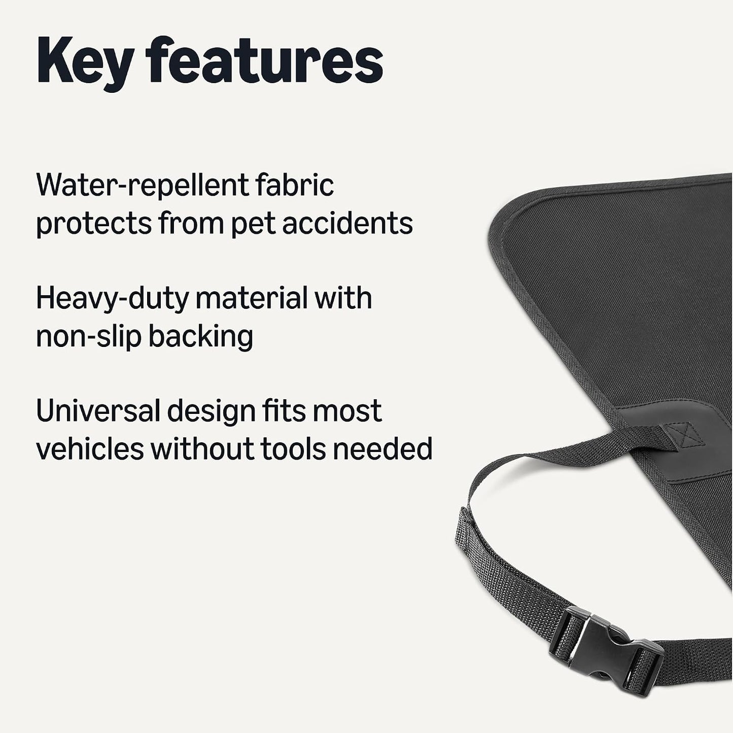 Funda asiento coche mascotas 600D repelente agua negro