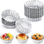 30 moldes reutilizables para tartaletas de 2.75 pulgadas de aluminio