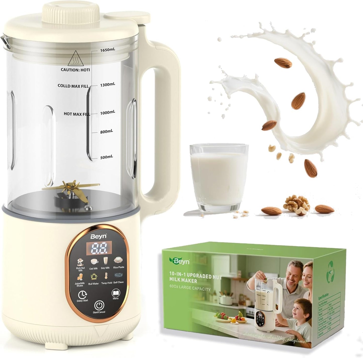 Máquina automática 10 en 1 para fabricar leche de nueces con gran capacidad