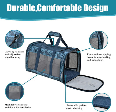 Transportador plegable para perros y gatos aprobado aerolíneas