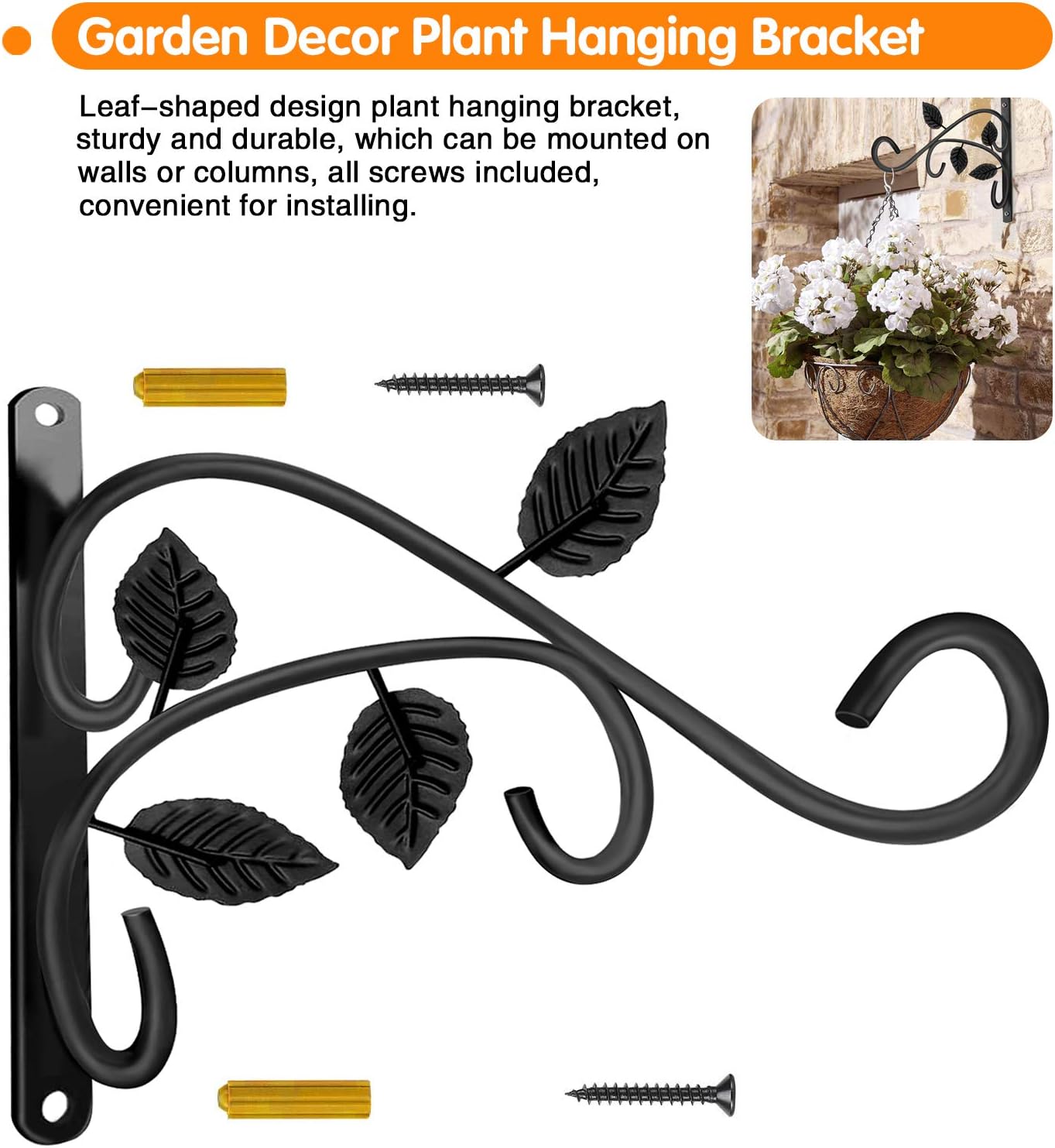 Soporte plantas colgantes metal 12pulg resistente