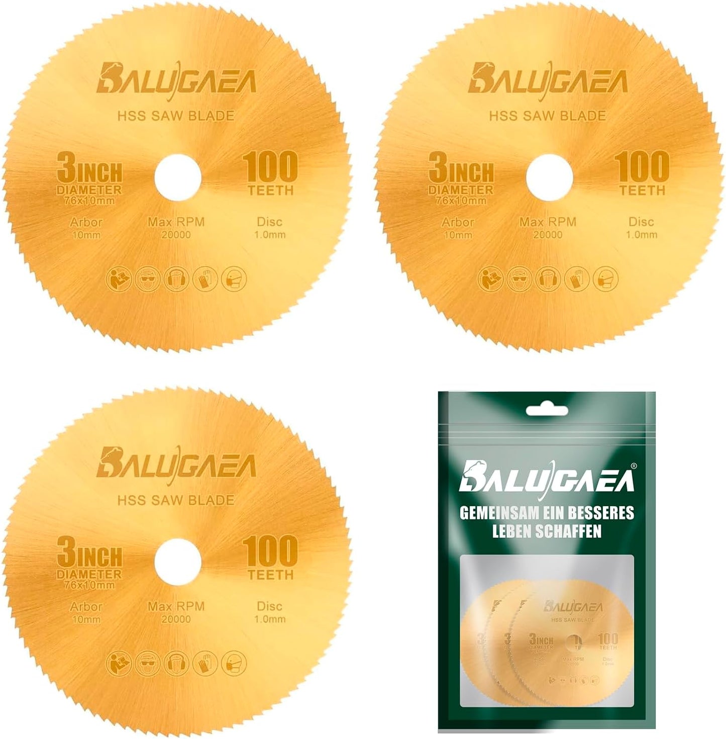 Hoja sierra circular HSS 3pulg 100T corte madera plástico