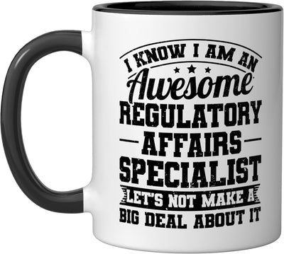 Taza de cerámica para asuntos regulatorios negra/blanca