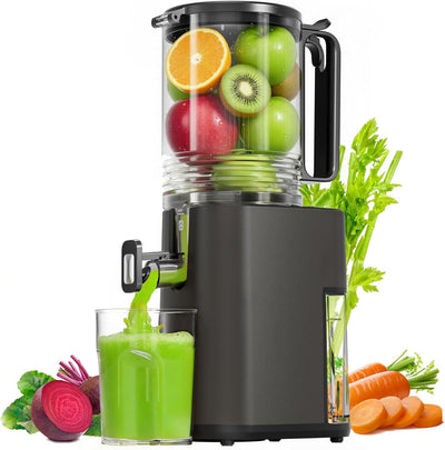Exprimidor frío canal 5.5pulg para frutas y verduras gris