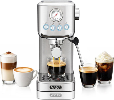 Cafetera Espresso Compacta 20 Bar Espumador Leche