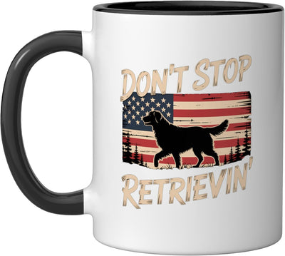 Taza cerámica perro golden retriever divertido negro/blanco