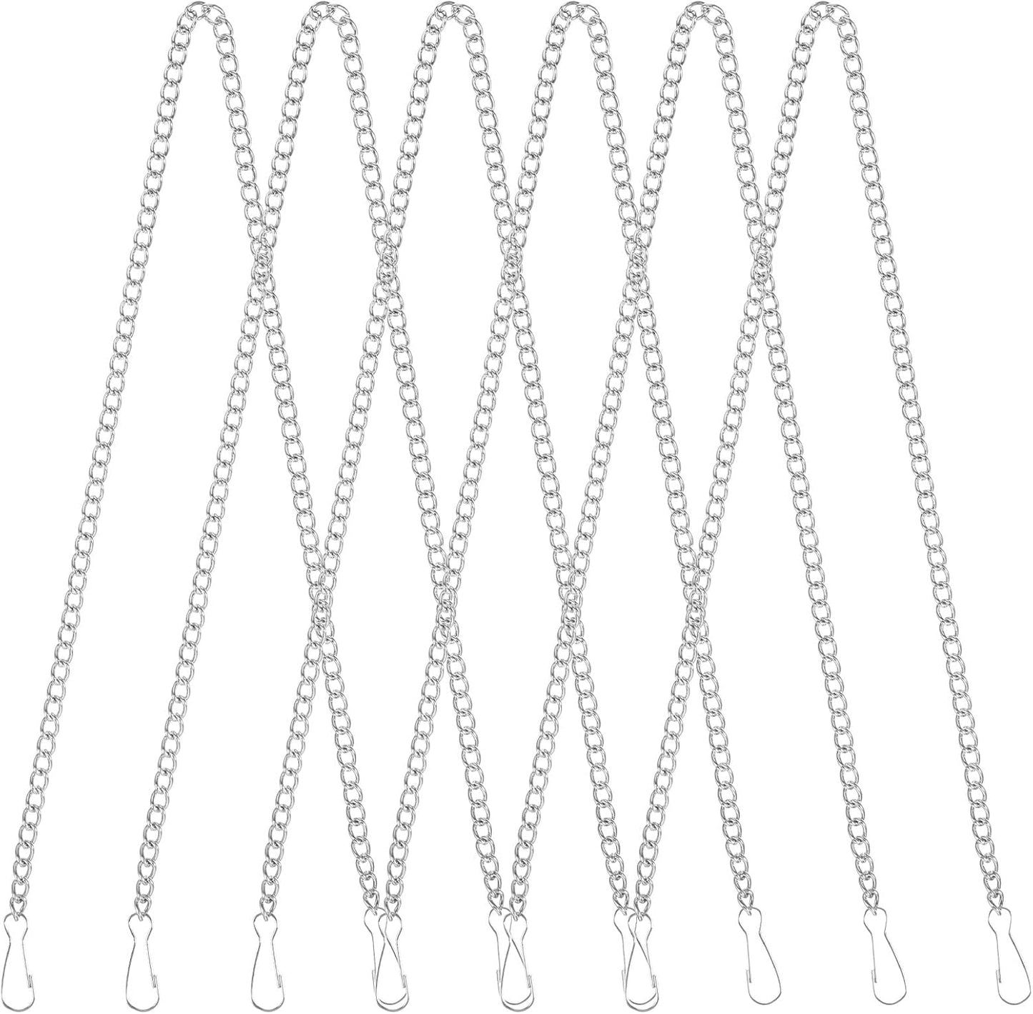 6 Cadenas Decorativas 20pulg Con Ganchos Seguridad