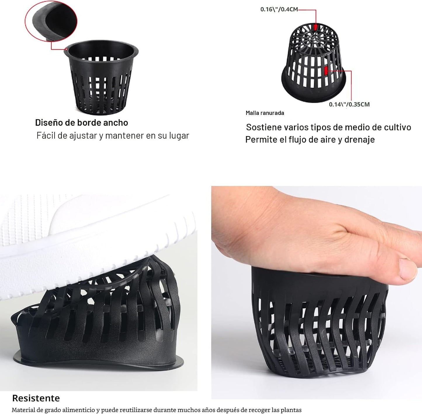 12 Macetas Hidropónicas 3pulg Etiquetas Plantas