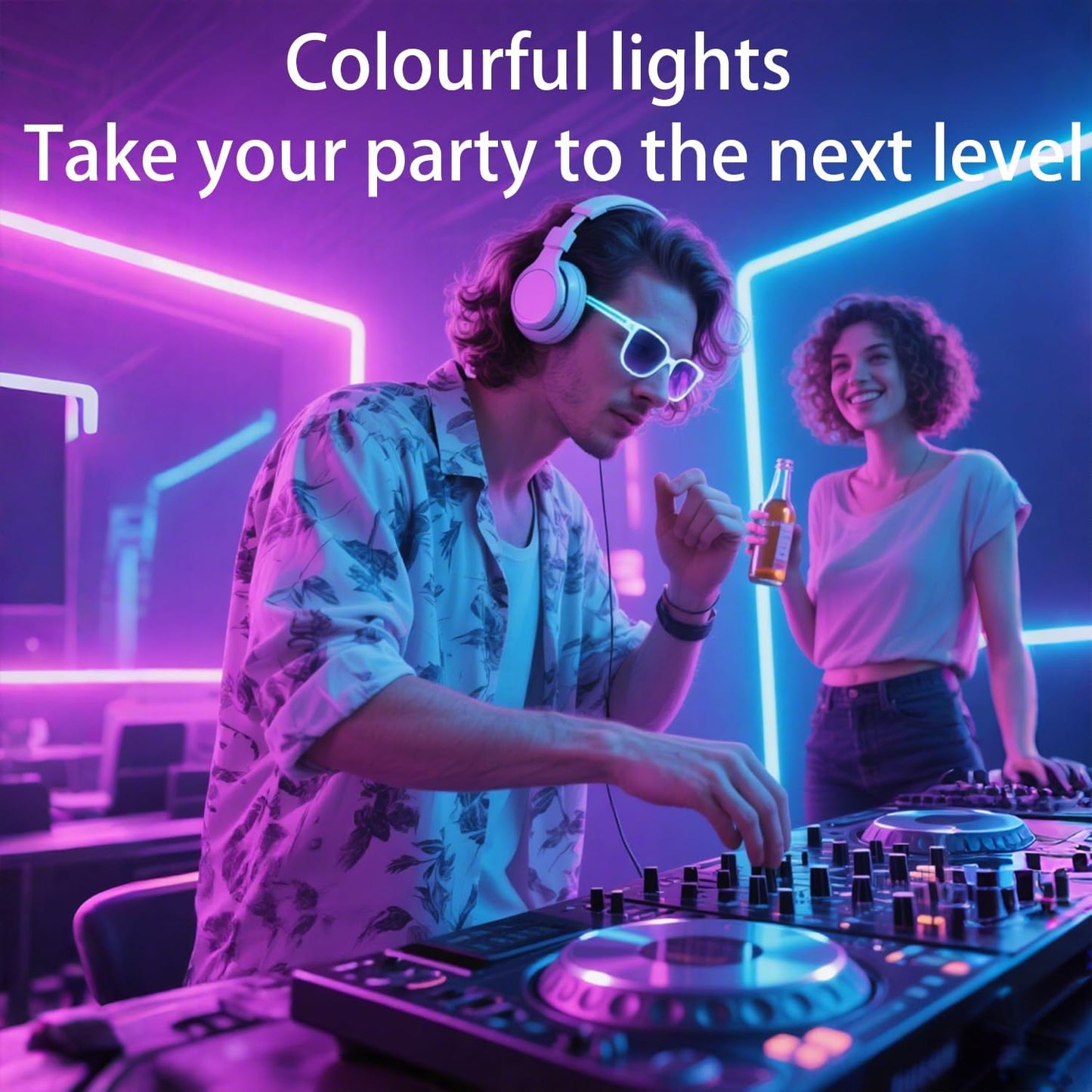 Tira Luz LED USB COB 3.28pies RGB para TV Cocina Sala