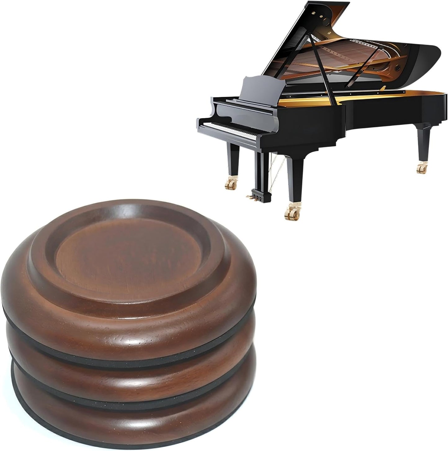 Protectores suelo piano madera dura copas giratorias