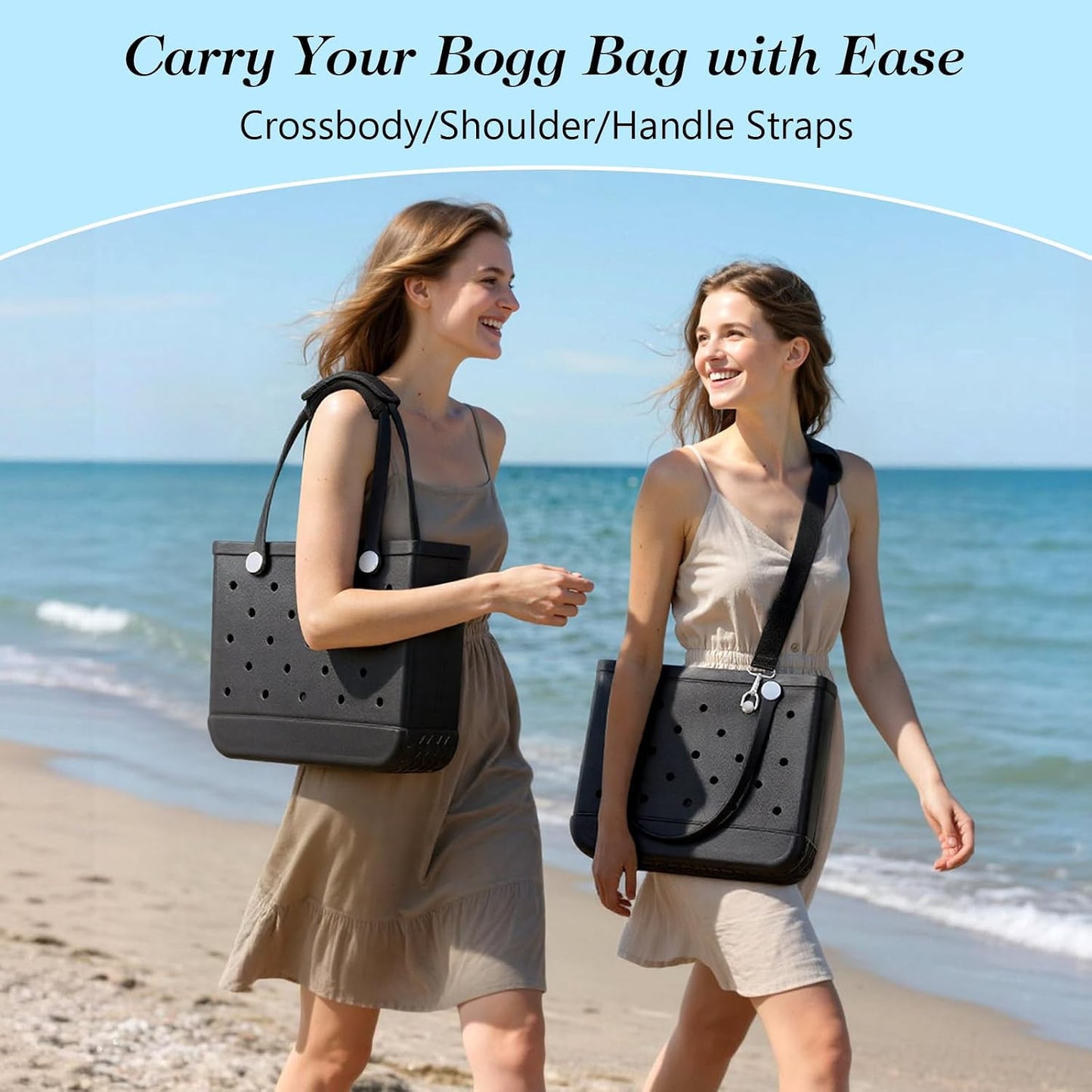 Correa envolvente para bolsa Bogg ajustable color negro