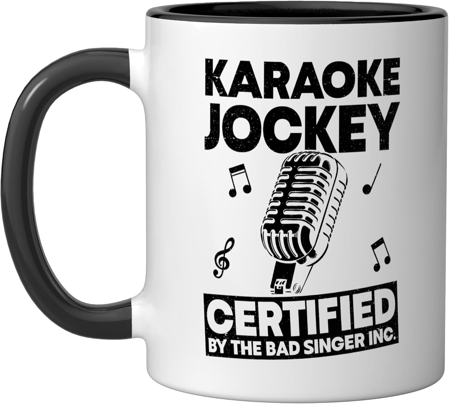 Taza Cerámica Anfitrión Karaoke Negro/Blanco