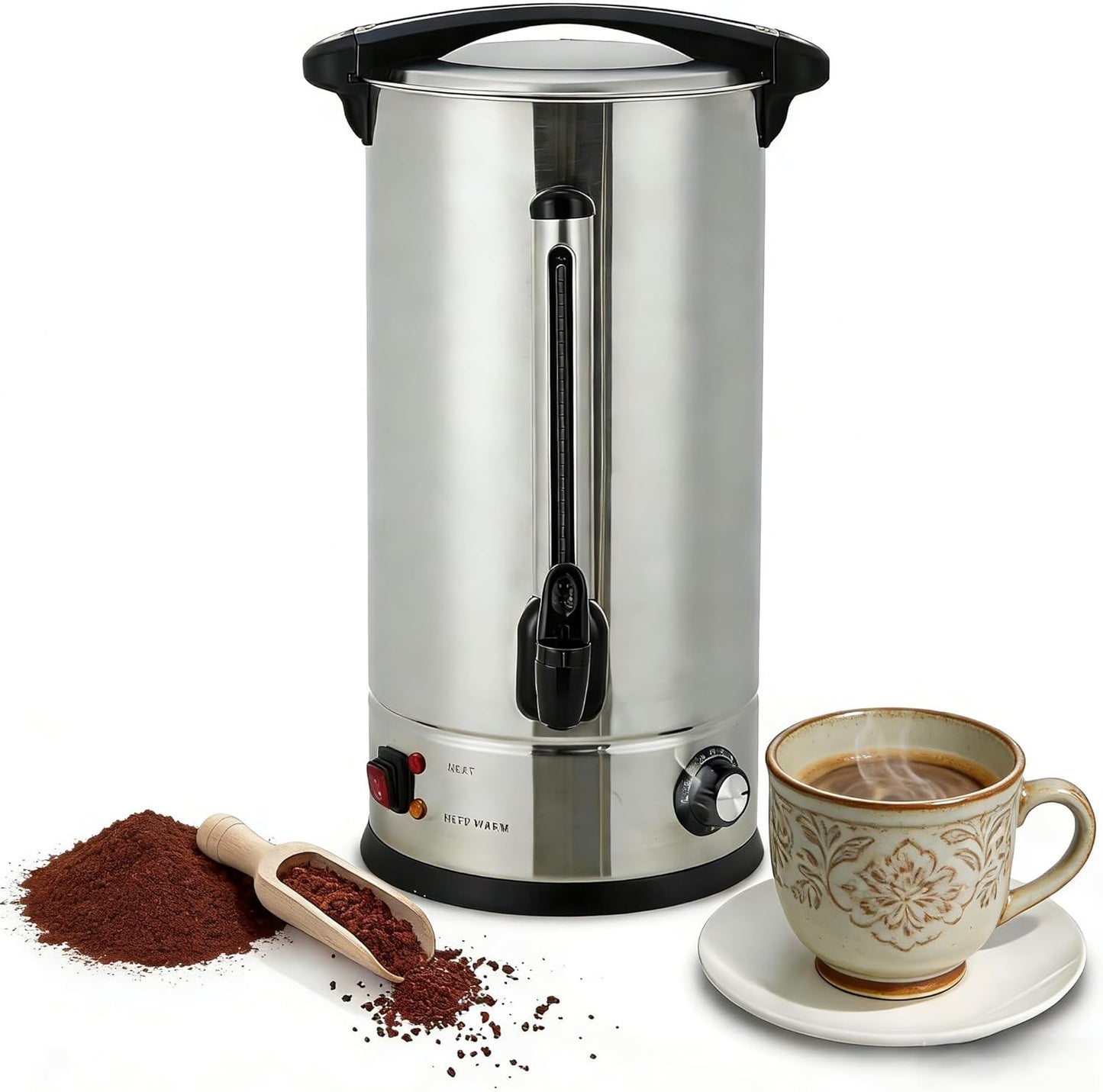 Urna café 14 L acero inox doble pared para eventos plateado