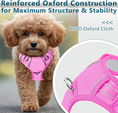 Arnés perro grande con bolsillo identificación rosa