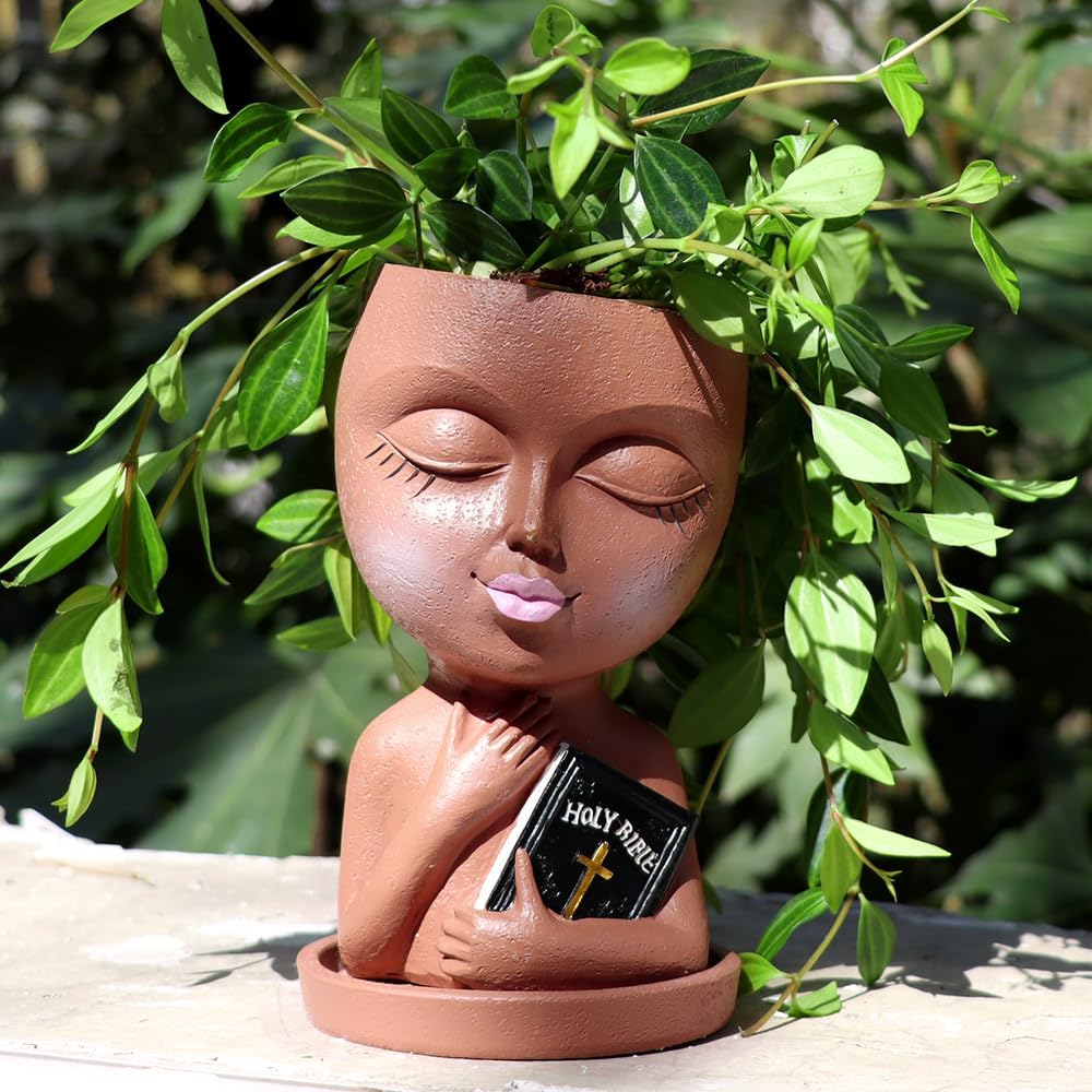 Maceta cara para plantas interior exterior con drenaje