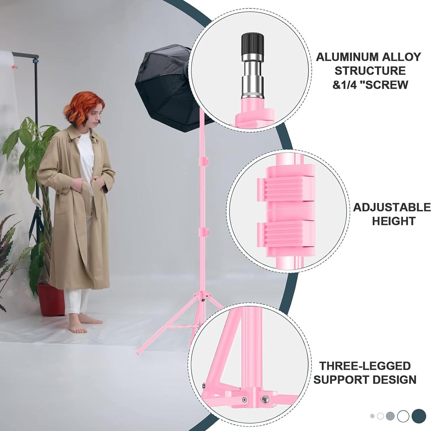 Soporte luz 7ft para foto y video pack 2 con funda Speedlight