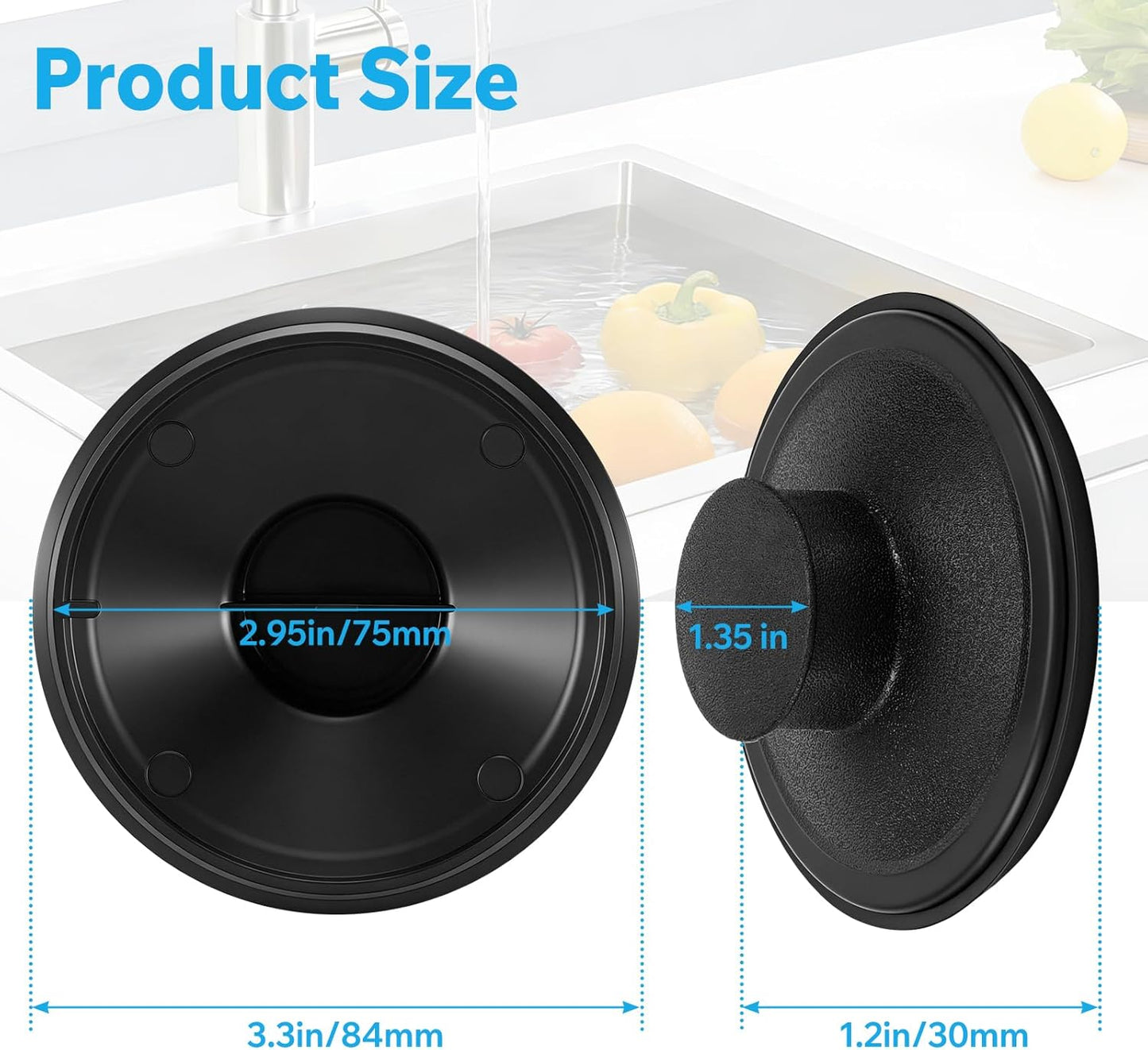 2 Tapones Repuesto InSinkErator STP-PL Drenaje 3.5pulg
