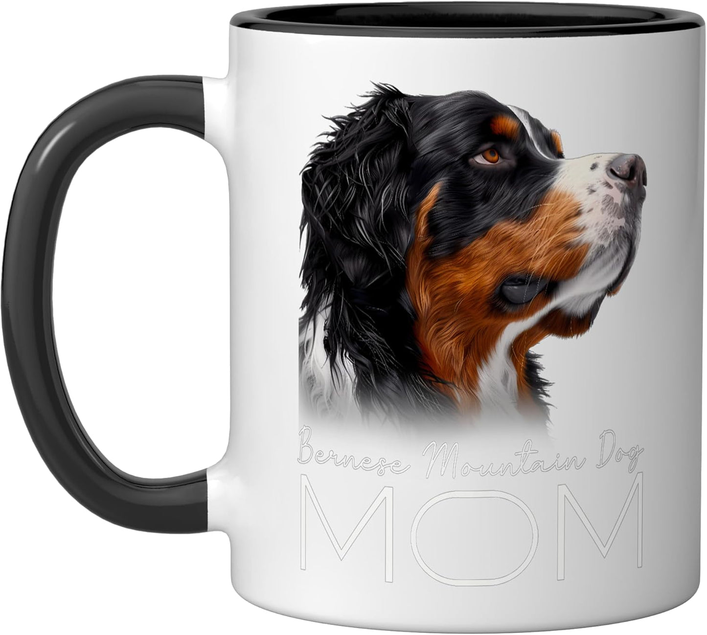 Taza Cerámica Bernese Mountain Dog Mom Negro/Blanco