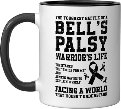 Taza Cerámica Bells Palsy Warrior Negro/Blanco