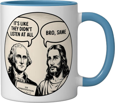 Taza de cerámica azul/blanco mismo estilo