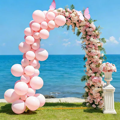 Soporte arco metal dorado 7.2ft para fiestas y eventos
