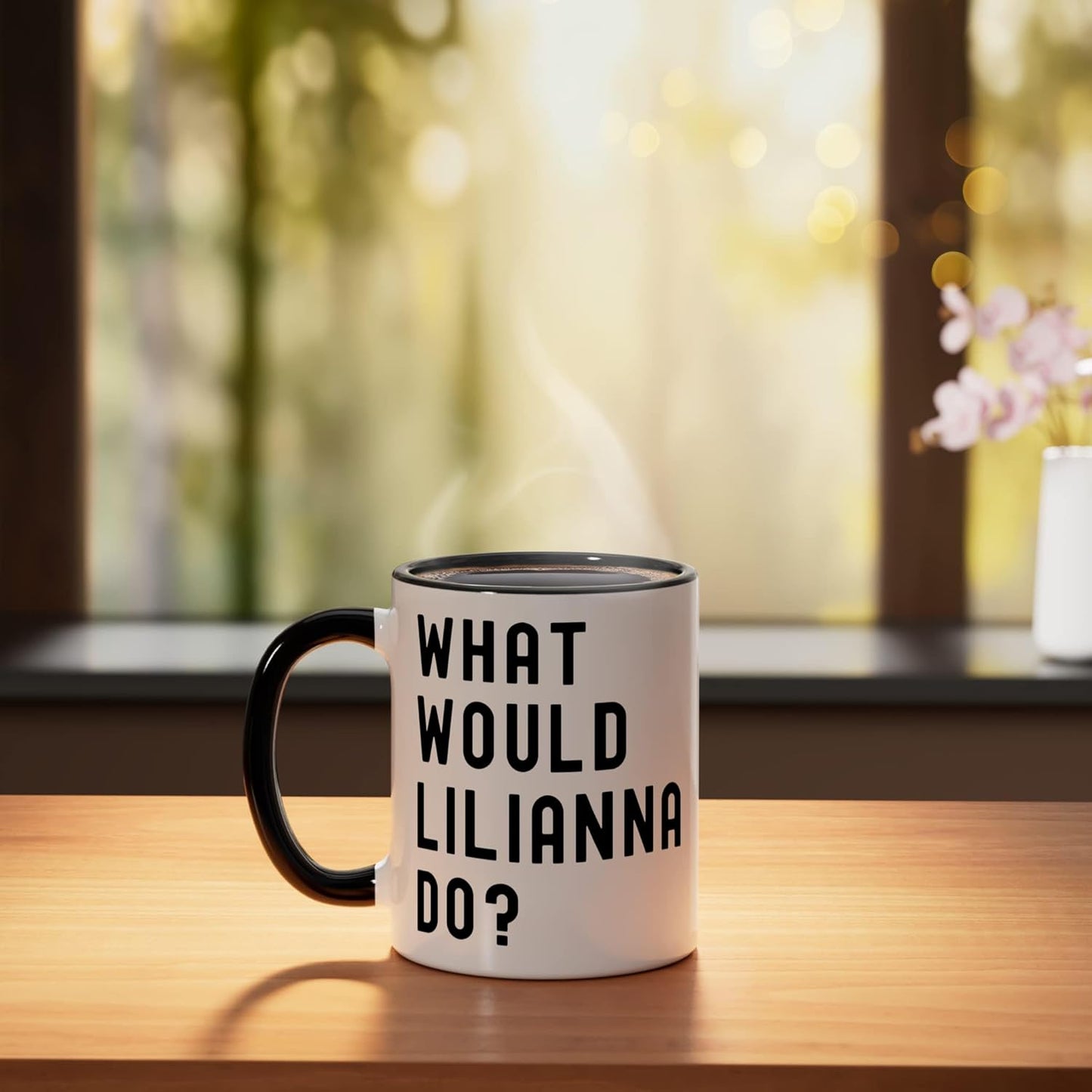 Taza cerámica What Would Lilianna Do? Negro/Blanco