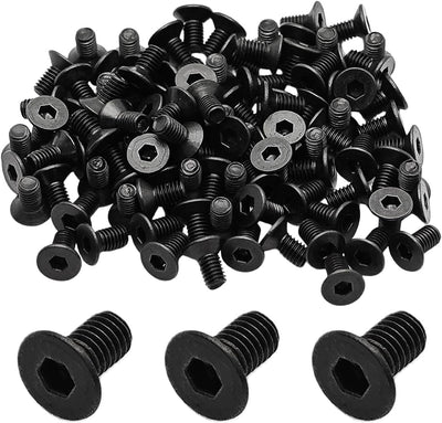 100 Pzas Tornillos Hexagonales M3-0.5x6mm Acero Carbono 10.9 Negro
