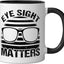 Taza Cerámica para Oftalmólogo Negro/Blanco