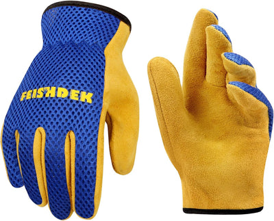Guantes jardinería cuero niños 2-12 años transpirables