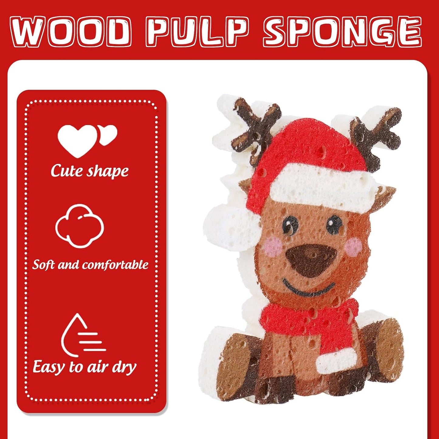 Esponja cocina Navidad pingüino Papá Noel no rayan