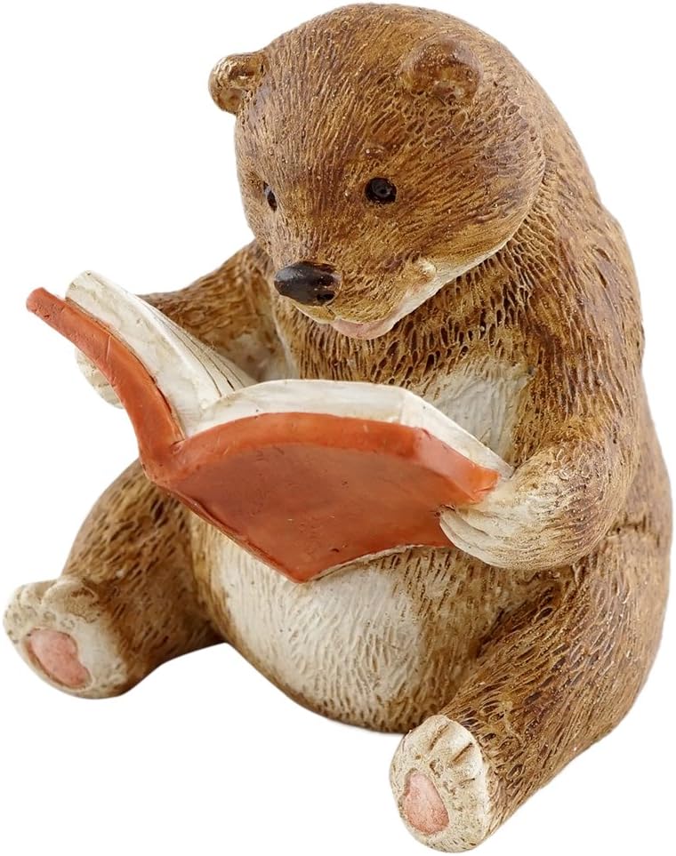 Jardín hadas miniatura terrario oso bebé