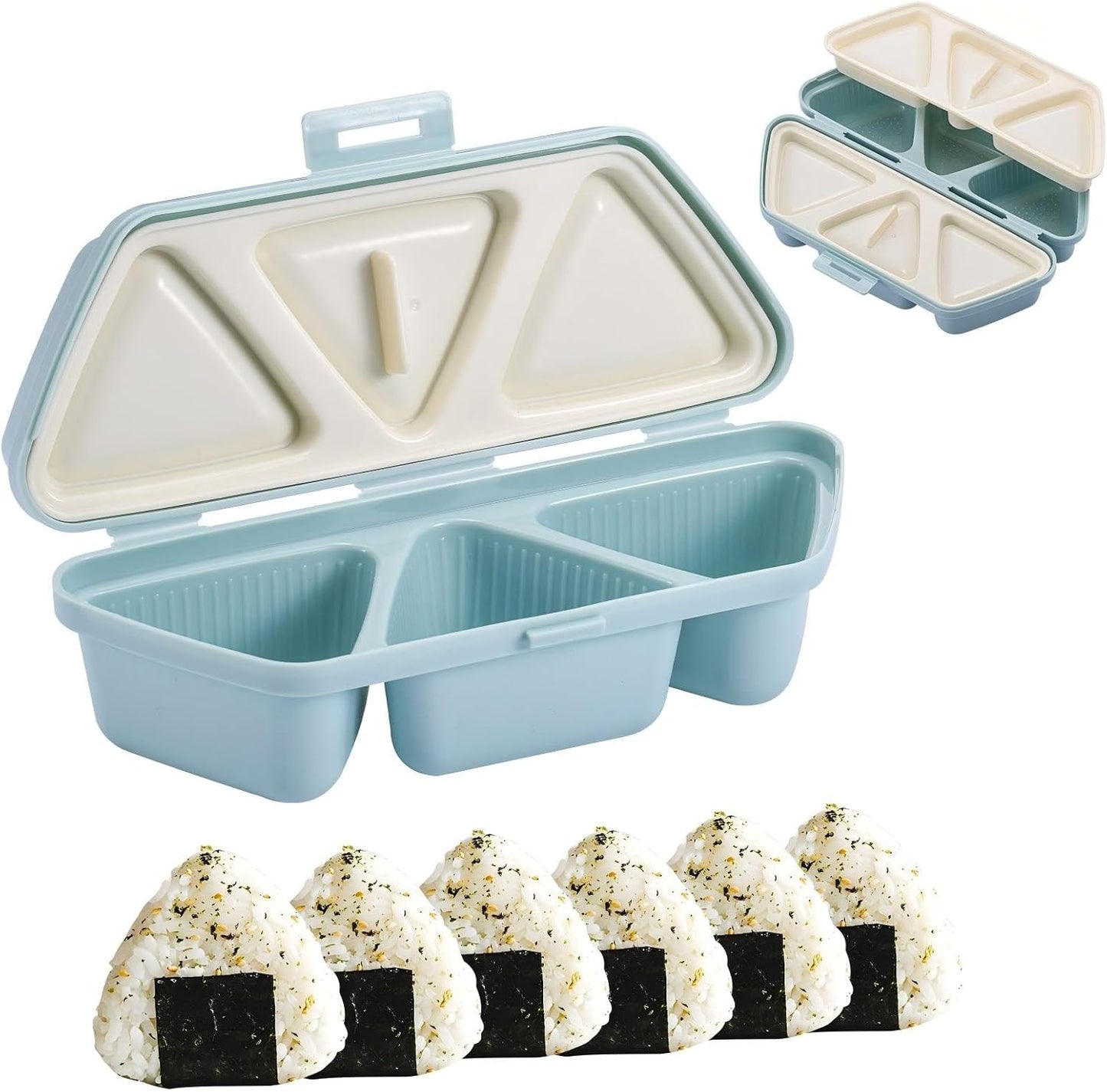 Molde Onigiri 6en1 Triangular para Sushi Almacenar