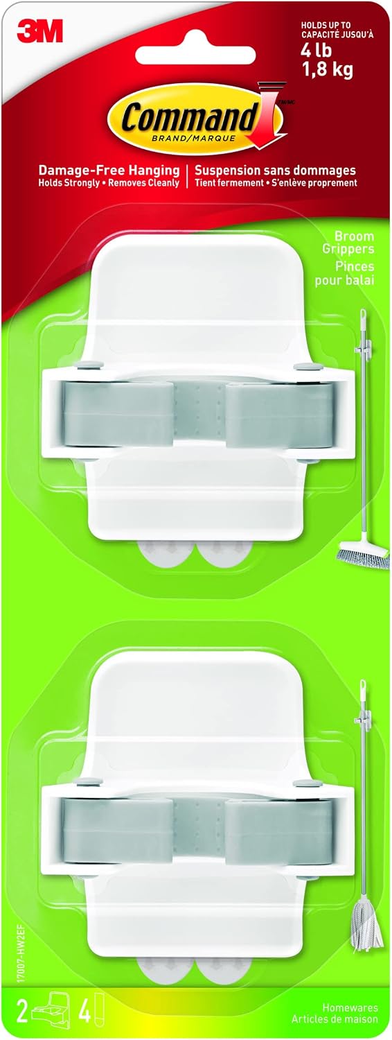 2 Pzas Clips Adhesivos para Escobas